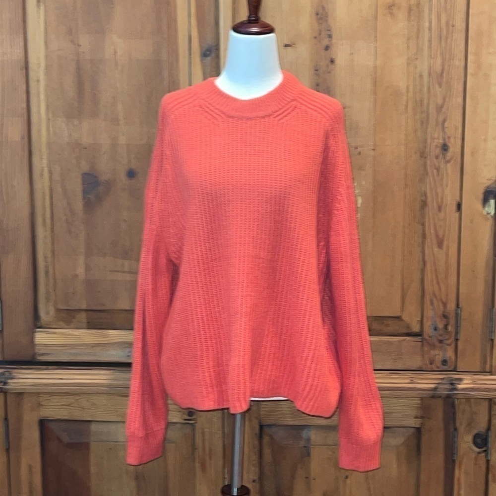 BE COOL Orange Oversized Cropped Sweater Sz. S/M